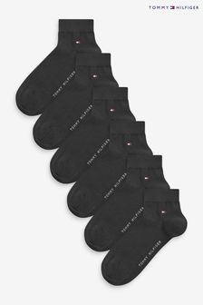 Tommy Hilfiger Black Mens Socks 6 Pack (U81803) | AED166
