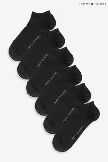 Tommy Hilfiger Black Mens Sneaker Socks 6 Pack (U81804) | EGP1,140