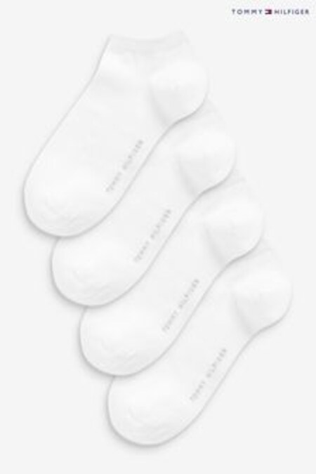 Tommy Hilfiger White Womens Sneaker Socks 4 Pack (U81805) | $43