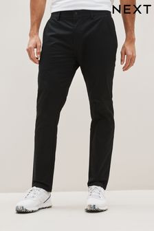 Black Slim Shower Resistant Golf Stretch Chino Trousers (U81806) | ₪ 110