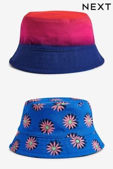 Pink/Blue Ombre Daisy Festival Reversible Bucket Hat (U81902) | 8 €