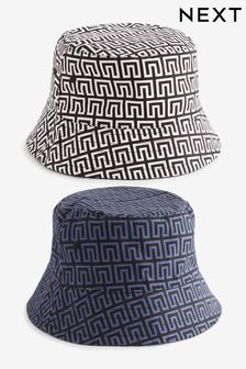 Navy Blue/Black Monogram Festival Reversible Bucket Hat (U81904) | €8