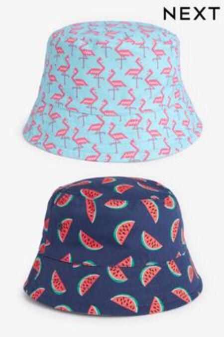 Blue Flamingo/Watermelon Reversible Bucket Hat (U81905) | €19.50