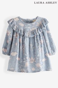 Laura Ashley Blue Newborn Frill Dress (U81916) | €13 - €13.50