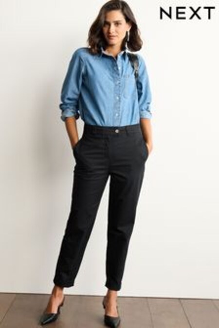 Black The Ultimate Cotton Rich Chino Trousers (U82176) | $55