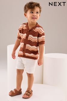Crochet Pattern Short Sleeved Polo Shirt (3mths-7yrs)