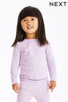 Lilac Purple Rainbow T-Shirt Long Sleeve Rib T-Shirt (3mths-8yrs) (U83839) | CA$13 - CA$19