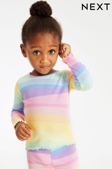 Rainbow T-Shirt Long Sleeve Rib T-Shirt (3mths-8yrs) (U83846) | KRW8,200 - KRW11,500