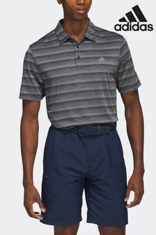 رمادي خطوط - قميص بولو خطوط لونين من Adidas Golf (U83887) | 223 ر.س