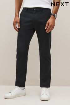 Charcoal Grey Textured Slim Motion Flex Soft Touch Chino Trousers (U84267) | 105 zł