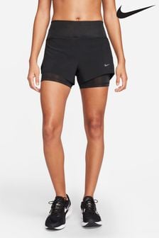 Nike Black Dri-FIT Mid-Rise 3-inch 2-in-1 Running Shorts with Pockets (U84505) | 380 zł
