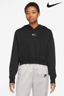 Nike Black Air Oversized Crop Fleece Hoodie (U84589) | €46