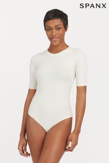 SPANX® Suit Yourself Ribbed Short Sleeve Tummy Control Bodysuit