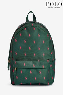 Green - Polo Ralph Lauren Pony Logo Print Backpack (U84877) | BGN181