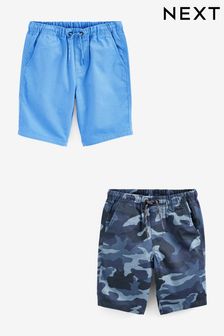 Kobaltblauw - Set van 2 shorts zonder sluiting (3-16 jr) (U84898) | €13 - €21