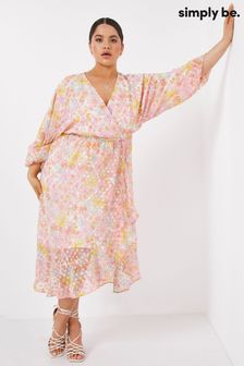 Simply Be Natural Printed Jacquard Midi Dress (U84971) | €27