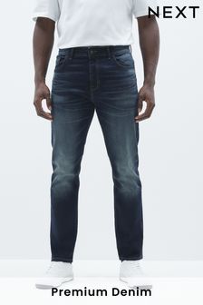 Dark Ink Blue Slim Fit Premium Heavyweight Jeans (U85133) | kr440