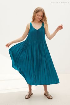 Whistles regina sparkle pleated clearance dress