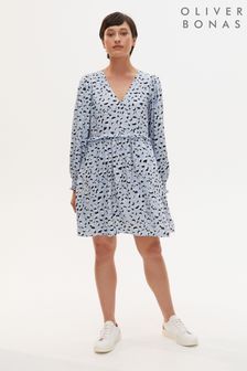 Oliver Bonas Blue Dotty Print Mini Dress (U85523) | €41.50