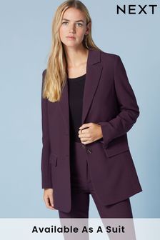 Purple Single Breasted Longline Tailored Jacket (U85614) | €29