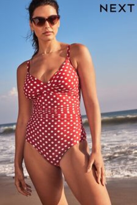 Terracotta Spot Tummy Control Swimsuit (U85746) | €48