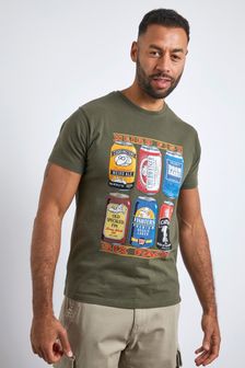 Weird Fish Green Organic Cotton Heritage Artist Beer T-Shirt (U85942) | ₪ 140