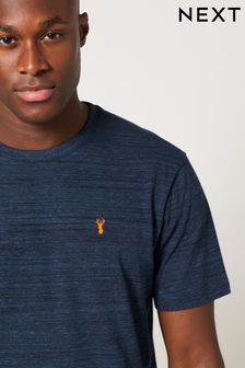 Marineblau - Einzeln - Meliertes T-Shirt mit Hirschmotiv (U86073) | 17 €