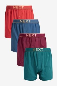 Rich Colour 4 pack Loose Fit Pure Cotton Boxers (U86433) | KRW41,800