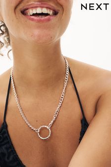Silver Tone Glasses Necklace Chain (U86536) | CHF 13