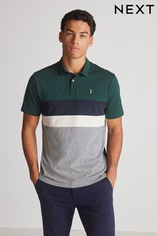 Dark Green Chest Block Polo Shirt (U86559) | 23 €