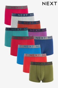 Multicolour Hipster Boxers 10 Pack (U86564) | $78