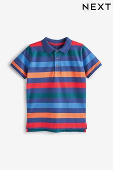 Rainbow Stripe Short Sleeve Polo T-Shirt (3-16yrs) (U86746) | 49 zł - 70 zł
