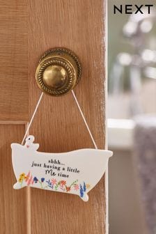 White Me Time Hanging Sign (U86927) | TRY 128
