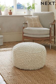 Natural Bobble Textured Pouffe (U87052) | €71