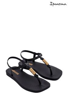Ipanema Black Beaded T-Bar Sandals (U87199) | 40 €
