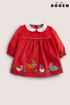 فستان نسيج مخملي لون أحمر من Boden (U87482) | 207 د.إ - 223 د.إ