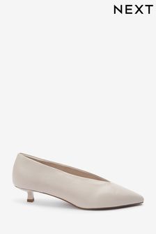 Bone Cream Forever Comfort® High Cut Kitten Heel Court Shoes (U87877) | €24