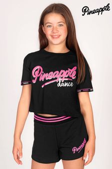 Pineapple Black Logo Girls Dance Crop T-Shirt (U88066) | 1,144 UAH