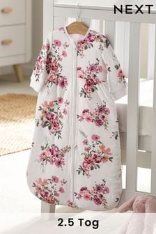 Pink Floral Baby 100% Cotton Long Sleeve 2.5 Tog Sleep Bag (U88273) | OMR14 - OMR15