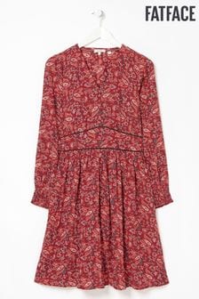 Красное платье с цветочным принтом FatFace Kielder (U88342) | €34