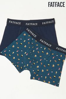 FatFace Green Bar Snack Boxers 2 Pack (U88418) | $32