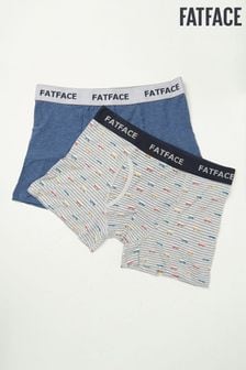 FatFace Grey Camper Stripe Boxers 2 Pack (U88421) | $32