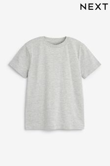 Серый меланж - Хлопковая футболка с короткими рукавами (3-16 лет) (U88490) | €5 - €9