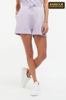 Barbour International Lilac Purple Chequer Jersey Shorts (U88775) | €24