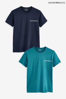 Emporio Armani Navy Blue Bodywear T-Shirts 2 Pack (U88890) | $102