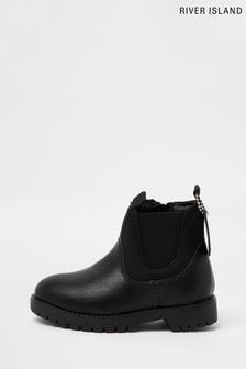 River Island Boys Black Neoprene Chelsea Boots (U89024) | 32 €