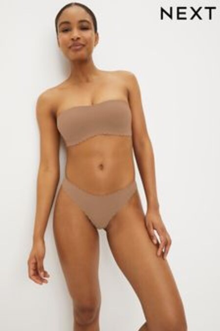Nude Scallop Edge Non Wire Strapless Bandeau Bra (U89166) | KRW26,900