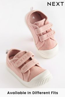 Pink Wide Fit (G) Double Strap Trainers (U89232) | 16 € - 18 €