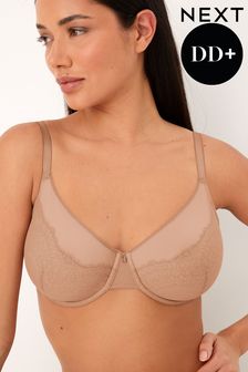 Nude Lace DD+ Minimiser Full Cup Bra (U89251) | €10