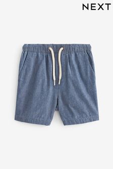 Chambray Blue Plain Pull-On Shorts (3mths-7yrs) (U89380) | €7 - €8